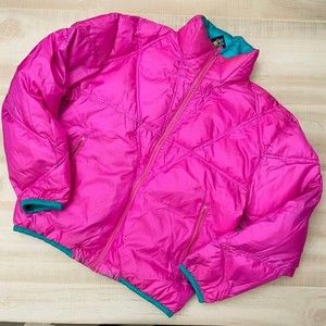 Vintage Woolrich Reversible Cotton Candy Puffer Jacket Women Size L